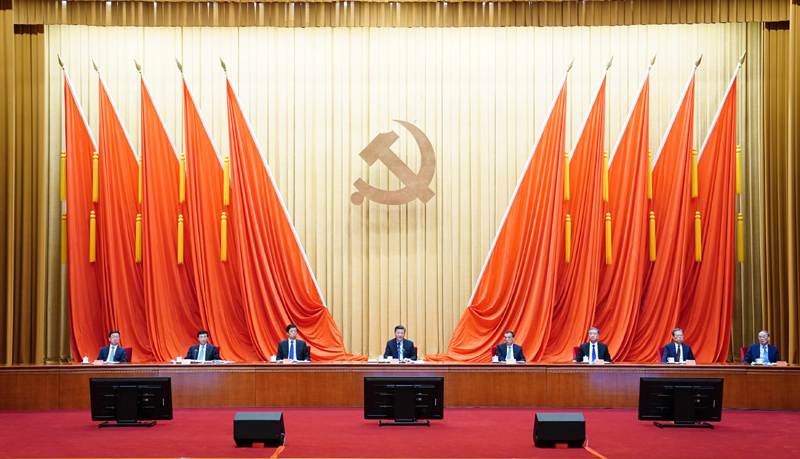2月20日，黨史學(xué)習(xí)教育動(dòng)員大會(huì)在北京召開。中共中央總書記、國家主席、中央軍委主席習(xí)近平出席會(huì)議并發(fā)表重要講話。新華社記者 翟健嵐 攝